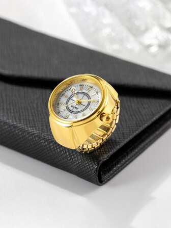 Round Pointer Quartz Watch Design Ring