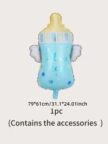 1pc Baby Feeding Bottle Shaped Balloon, Cute Balloon For Baby Shower Party,Christmas - Multicolor - View 3