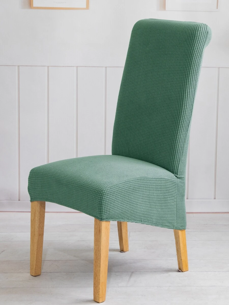 1入組綠色餐椅套極簡主義滌綸彈性餐廳椅套適合家用 - 青檸色 - 查看 1