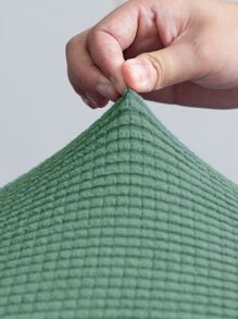 1入組綠色餐椅套極簡主義滌綸彈性餐廳椅套適合家用 - 青檸色 - 查看 4