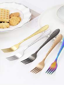 24 piezas Set cubiertos de acero inoxidable - Dorado - Ver 6