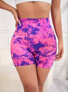 Yoga Trendy Quần Shorts Thể thao Nữ Cà vạt nhuộm - Nhiều màu - Xem 3