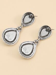 水滴形耳墜 - 藍色 - 查看 3