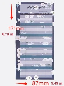 1set12 Sheets Random Floral Pattern Letter Size Cash Envelopes Budget Sheets For Cash Planning - Multicolor - View 4