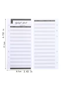 1set Of 12pcs A6 Letter Size Loose-Leaf Cash Spending Plan & Budget Tracker Sheets Back To School