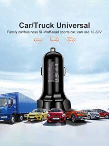 1入組20瓦快充車載充電器 - 黑色 - 查看 5