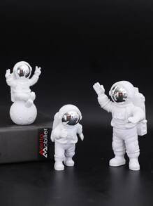 3入組宇航員藝術擺件 - 白色 - 查看 5