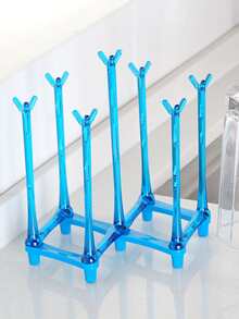 1 pièce En Plastique Support De Rangement De Tasse , Bleu Support De Rangement De Cuisine Pour Cuisine - Bleu azur - Voir 2