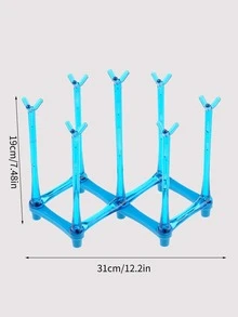 1 pièce En Plastique Support De Rangement De Tasse , Bleu Support De Rangement De Cuisine Pour Cuisine - Bleu azur - Voir 5