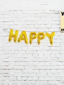 1 Pieza Globo Dorado De Letra De Película De Aluminio De 16 Pulgadas, Disponible 26 Letras - Dorado - Ver 2