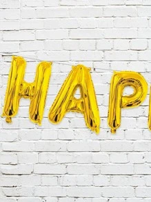 1 Pieza Globo Dorado De Letra De Película De Aluminio De 16 Pulgadas, Disponible 26 Letras - Dorado - Ver 3