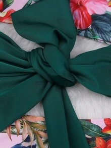 Tropical Print Ruffle One Shoulder One Piece Swimsuit Summer