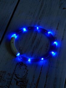 1 Pieza Collar Para Mascota Con Luz Led Recargable - Azul - Ver 3