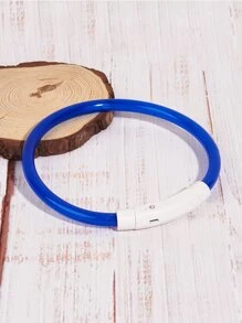 1 Pieza Collar Para Mascota Con Luz Led Recargable - Azul - Ver 6