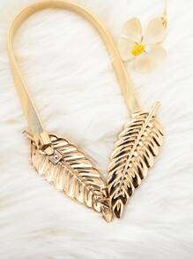 1pc Leaf Curtain Tieback - Gold - View 2