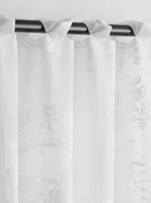 1 Màu Trắng Viền Cửa Sổ, Tối Giản Polyester Hoa Màn Dạ Nỉ Viền Cho Gia Đình - trắng - Xem 4