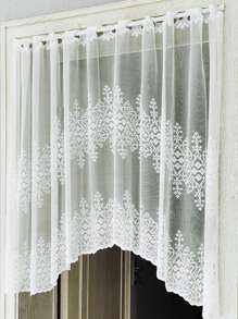 1 Màu Trắng Viền Cửa Sổ, Tối Giản Polyester Hoa Màn Dạ Nỉ Viền Cho Gia Đình - trắng - Xem 5