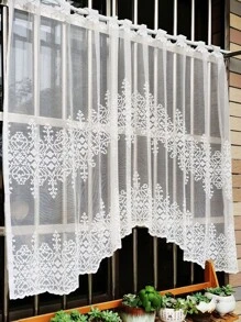 1 Màu Trắng Viền Cửa Sổ, Tối Giản Polyester Hoa Màn Dạ Nỉ Viền Cho Gia Đình - trắng - Xem 6