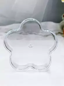 1入組PMMA桌面儲物盒創意透明花卉設計收納托盤適合家用 - 無色 - 查看 1