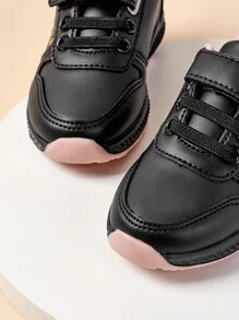 運動跑步鞋適用於女孩花卉圖案刺繡細節魔術貼帶運動鞋 - 彩色 - 查看 4