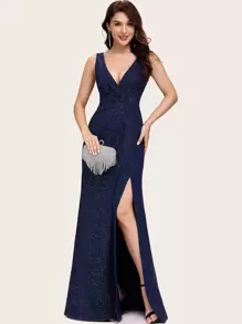 EVERPRETTY Rochie de domnisoara de onoare cu decolteu afundat