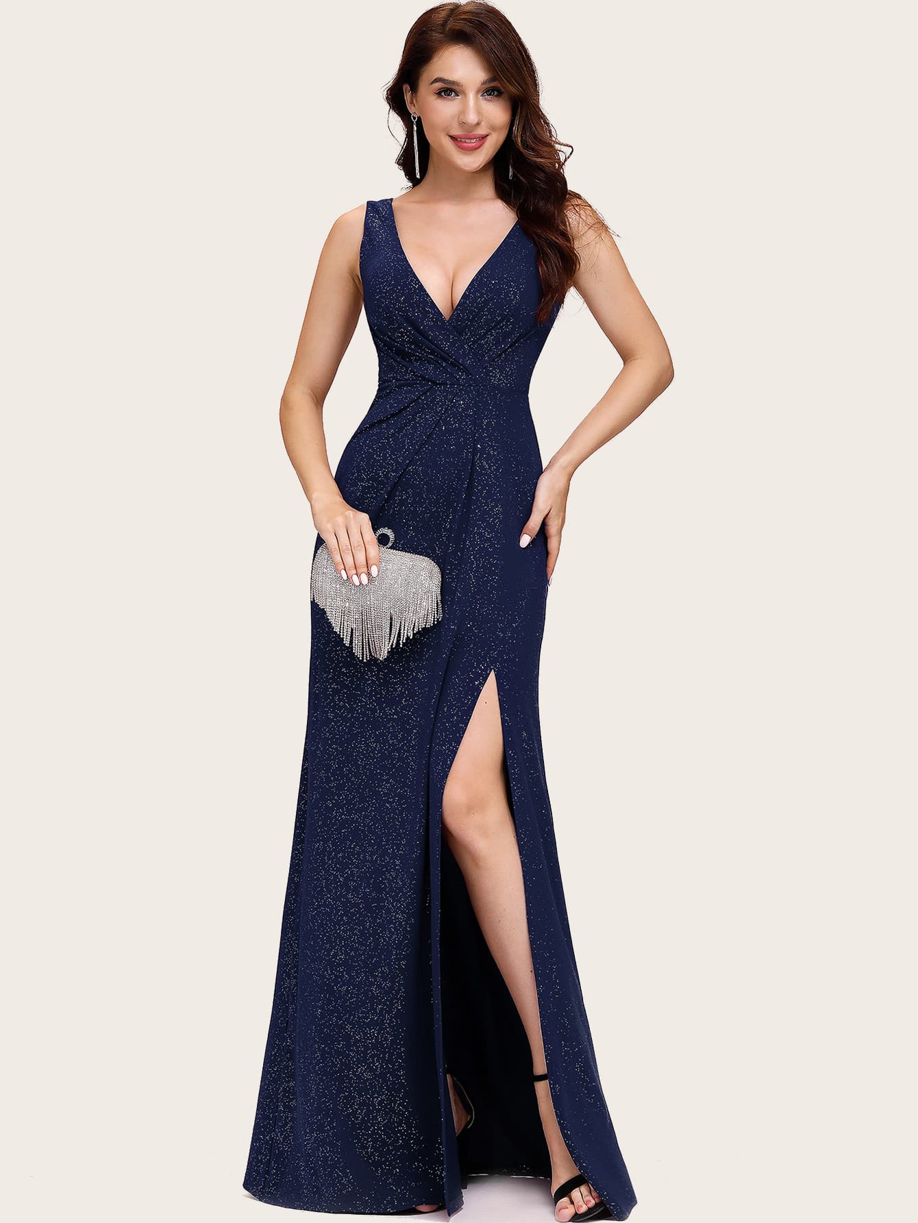 EVERPRETTY Rochie de domnisoara de onoare cu decolteu afundat