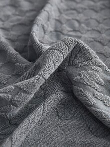 1pc Grey Sofa Seat Cushion Cover, Bow Jacquard Stretchy Sofa Cushion Cover For Living Room - Grey - View 3