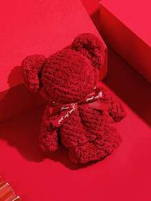 1 pieza Paño de limpieza facial cara dulce poliéster multifuncional para cuarto de baño - Rojo - Ver 4