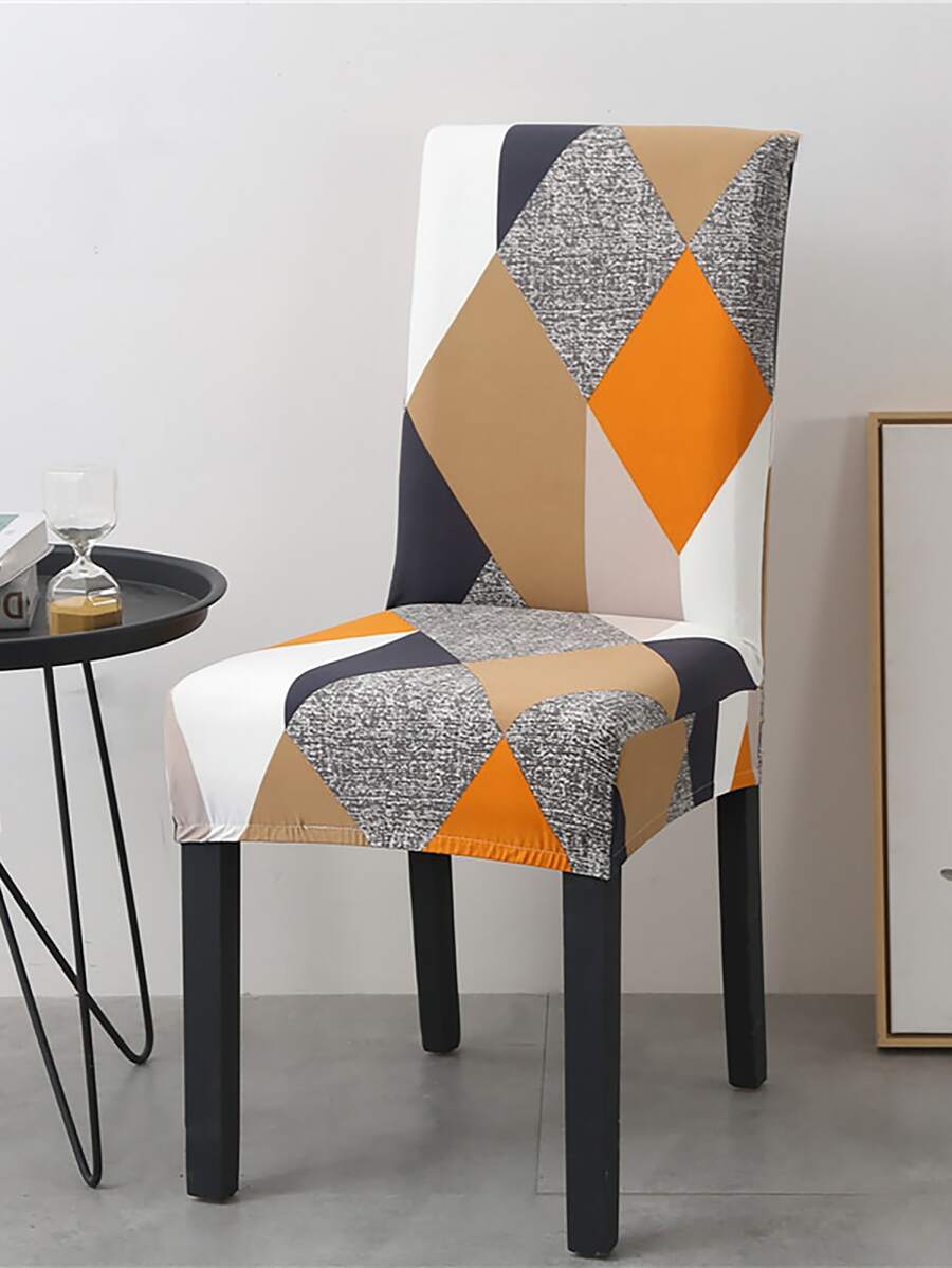1 Hình Học In Ghế Ăn Bọc, Bắc Âu Polyester Co Giãn Ghế Phòng Ăn Bọc Cho Phòng Ăn - Nhiều màu - Xem 1