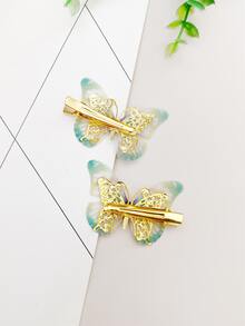 2 piezas Horquilla con diseño de mariposa - Multicolor - Ver 2