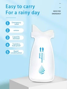 4 Piezas Bolsa Portátil Para Orinar En El Auto - Blanco - Ver 4