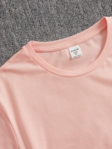 SHEIN Tops con gái Hoạt hình Giải trí - Màu Hồng baby - Xem 4