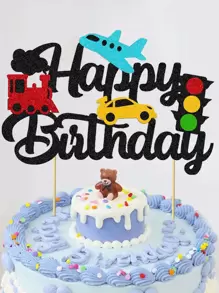 1pc Birthday Party Transportation Decor Cake Topper - Multicolor - View 6