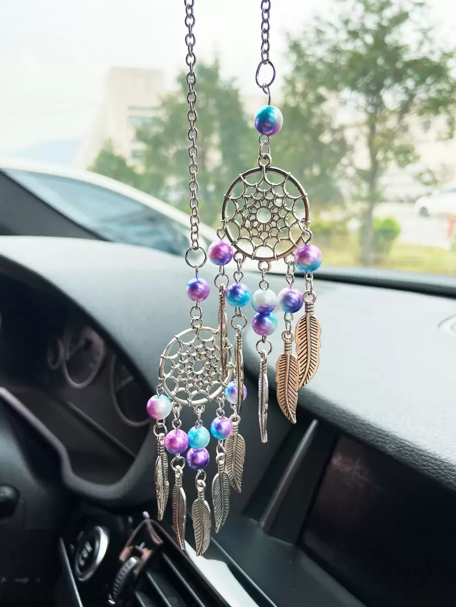 1pc Dreamcatcher Design Car Hanging Ornament - Multicolor - View 1