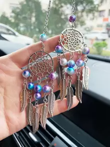 1pc Dreamcatcher Design Car Hanging Ornament - Multicolor - View 2