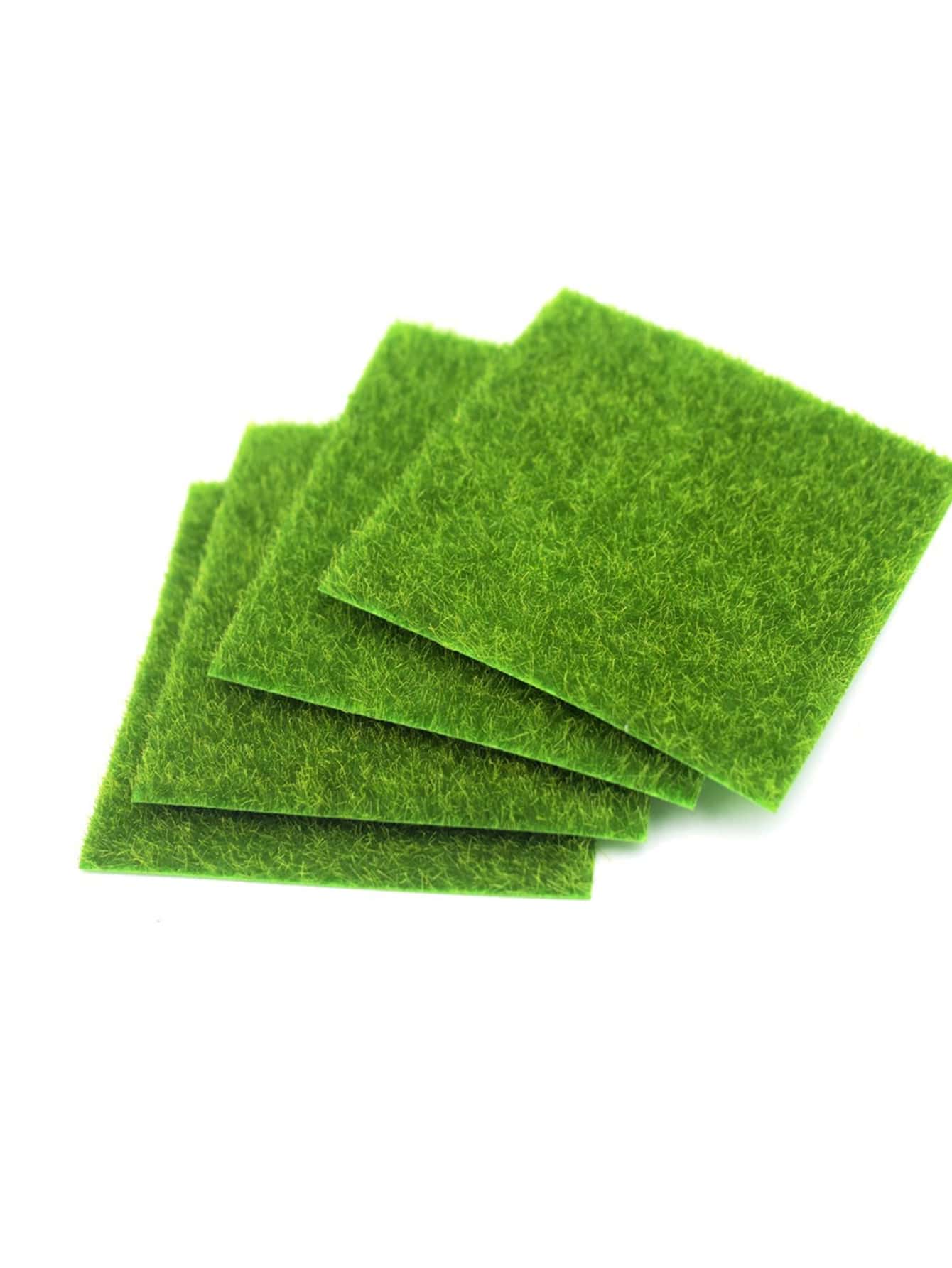 1pc Plastic Artificial Lawn, Fake Lawn For Outdoor - Green - View 1