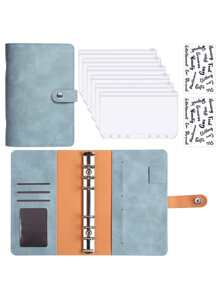 A5加厚活页笔记本 简约纯色 带扣 四色可选 返校 学校用品 - 粉色 - 查看 3