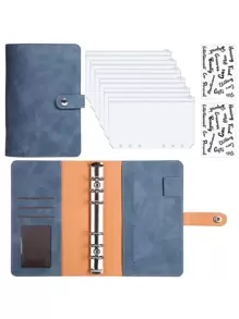 A5加厚活页笔记本 简约纯色 带扣 四色可选 返校 学校用品 - 粉色 - 查看 4