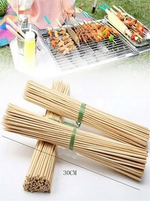 80pcs/set Bamboo Fork, Minimalist Dinner Fork For Kitchen - Apricot - View 4