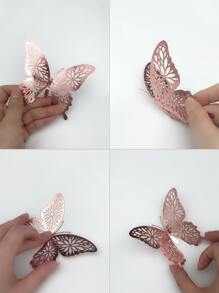 12入組3D蝴蝶貼紙