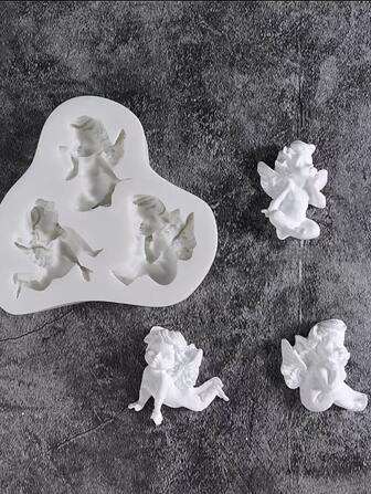 1pc Silicone Mold, Creative White Angel Design DIY Silicone Mold For DIY