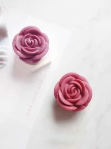 1pc Silicone Mold, Creative Pink Flower Design DIY Silicone Mold For DIY - Pink - View 3