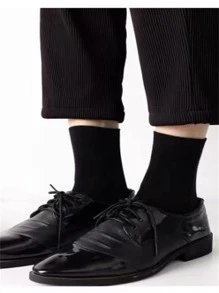 Hombres 5 pares Calcetines de tripulación unicolor - Multicolor - Ver 2