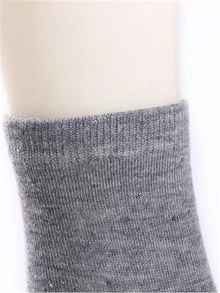 Hombres 5 pares Calcetines de tripulación unicolor - Multicolor - Ver 3