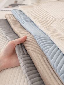 1 Khăn Sofa Màu Be, Polyester Tối Giản Chần Gòn Chi Tiết Chống Trơn Trượt Khăn Cho Tất Cả Các Mùa - Màu be - Xem 4