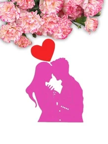 1入組不銹鋼切割模具心形和圖形設計DIY蝕刻模板工藝模具 - 銀色 - 查看 4