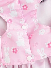 1pc Floral Print Pet Dress - Pink - View 5