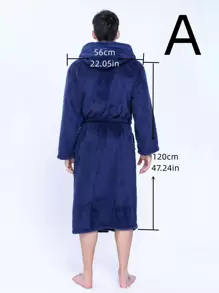 1 Áo choàng tắm bằng vải lông san hô, kiểu dáng dài, đồ ngủ, nhiều kích cỡ, thiết kế unisex, áo choàng cỡ lớn dành cho nữ, thích hợp cho phòng tắm, hồ bơi, bãi biển, du lịch, sử dụng cá nhân, làm quà tặng. - Xanh đậm - Xem 10