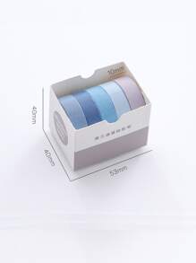 5rolls Mixed Color Washi Tape - Dusty Blue - View 3