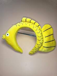 Fish Design Costume Headwear - Yellow - View 1